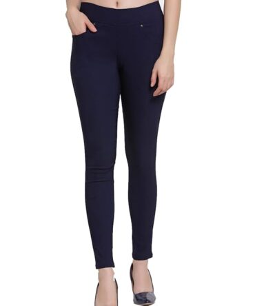 Jeggings Plain Stretchable Slim fit Color Navy Blue