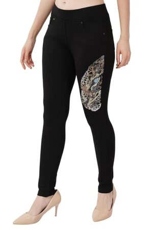 High Waisted Black Jeggings