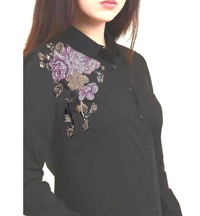 Smart Shirt For Women Crystal Multiflower - Image 2