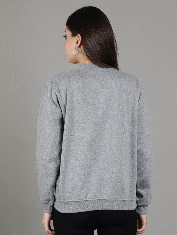 Plain Grey Sweatshirt Women's - Image 4