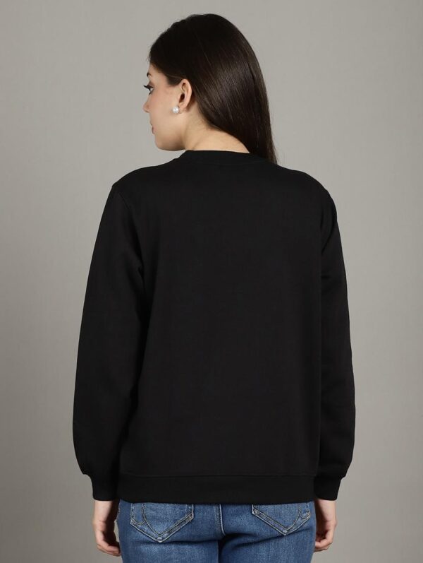 Plain Black Sweatshirt Women's - Image 4