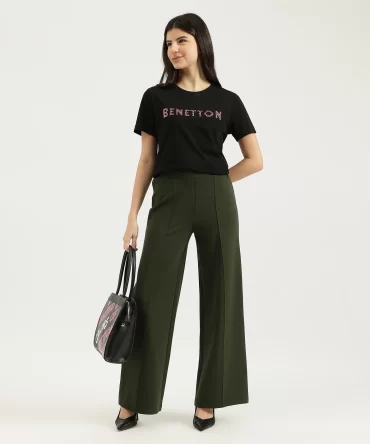 Round Neck Embellished T-Shirt