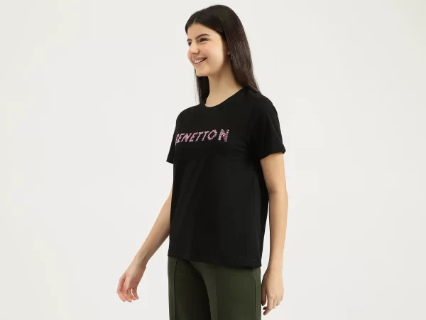 Round Neck Embellished T-Shirt - Image 4