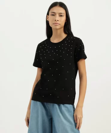 Embellished Tshirt Round Neck