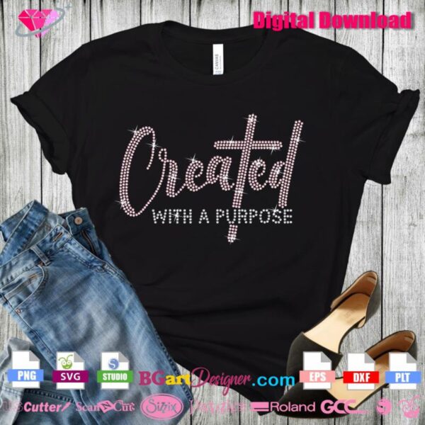 Crystal Rhinestone Design T-Shirt Sticker