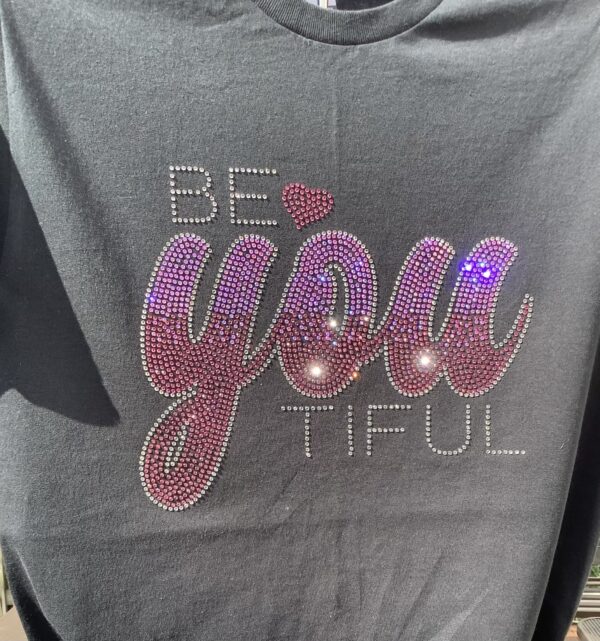 Crystal Rhinestone Design T-Shirt Sticker