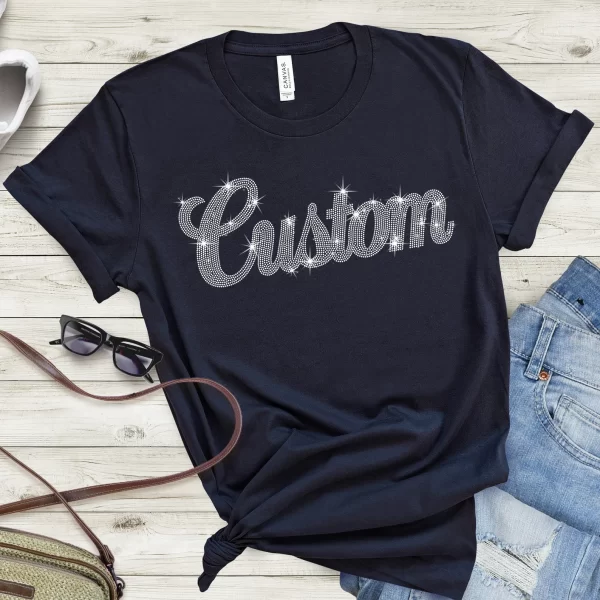 Crystal Rhinestone Design T-Shirt Sticker - Image 2