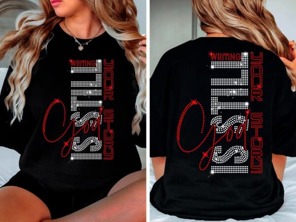 Crystal Rhinestone Design T-Shirt Sticker - Image 3