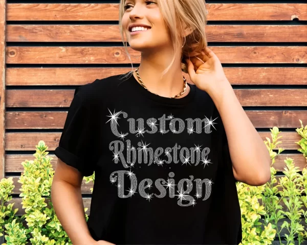 Crystal Rhinestone Design T-Shirt Sticker
